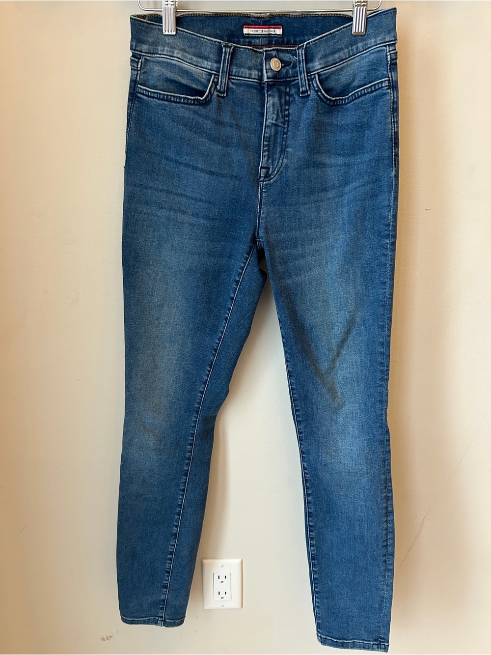 Tommy Hilfiger Mid-Blue Skinny Jeans Size 4 Y2K Preppy
